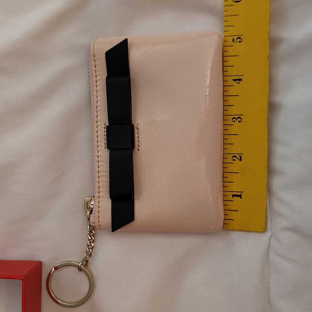 ♠️ Kate Spade Blush Pink and Black Bow Key Card Holder/Coin Purse - Picture 12 of 15